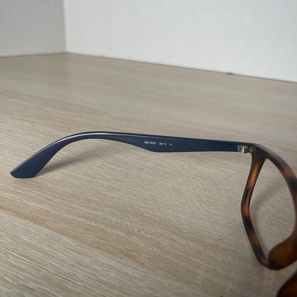 Ray-Ban RB7047 5574 Eyeglasses Tortoise Shell Blue Frames Only 54-17-140 - Picture 4 of 8